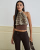 Immagine di Rania Top in chiffon Wild Animal Align Brown