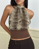 Immagine di Rania Top in chiffon Wild Animal Align Brown
