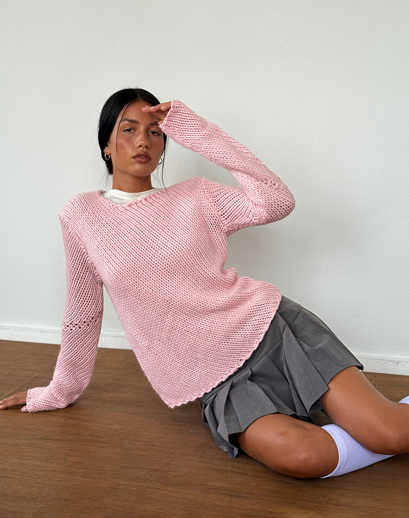 Immagine di Ranvir, maglione a maglia rosa baby
