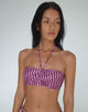 Immagine di Raqui Bikini Top in viola Irregular Polka