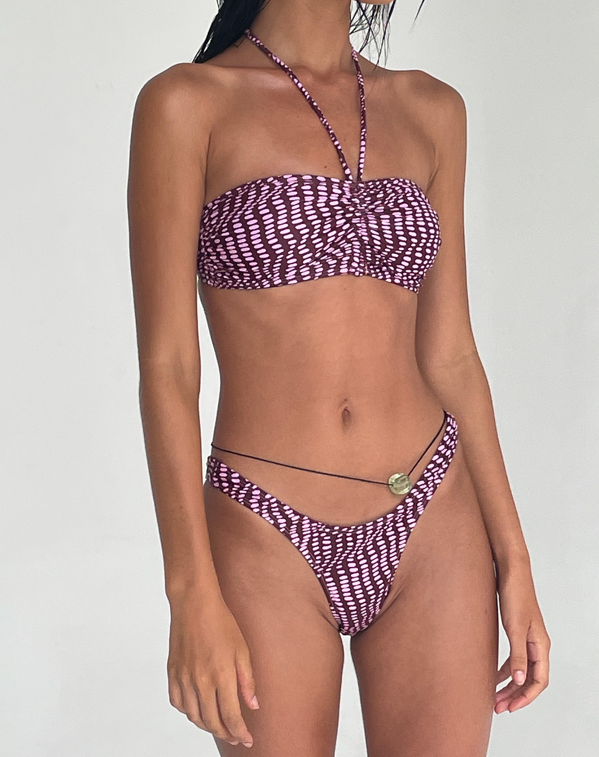 Immagine di Farida Bikini Bottom in Purple Irregular Polka