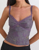 Immagine del top Rasa Cami in Flare Flower Purple