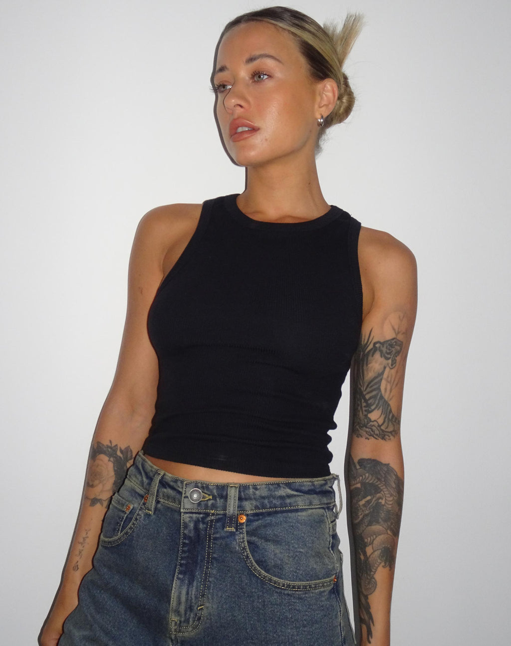 Canotta Rave in Rib Black