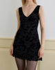 Immagine di Rawson Mini Dress in Flock Leaf Flower Nero