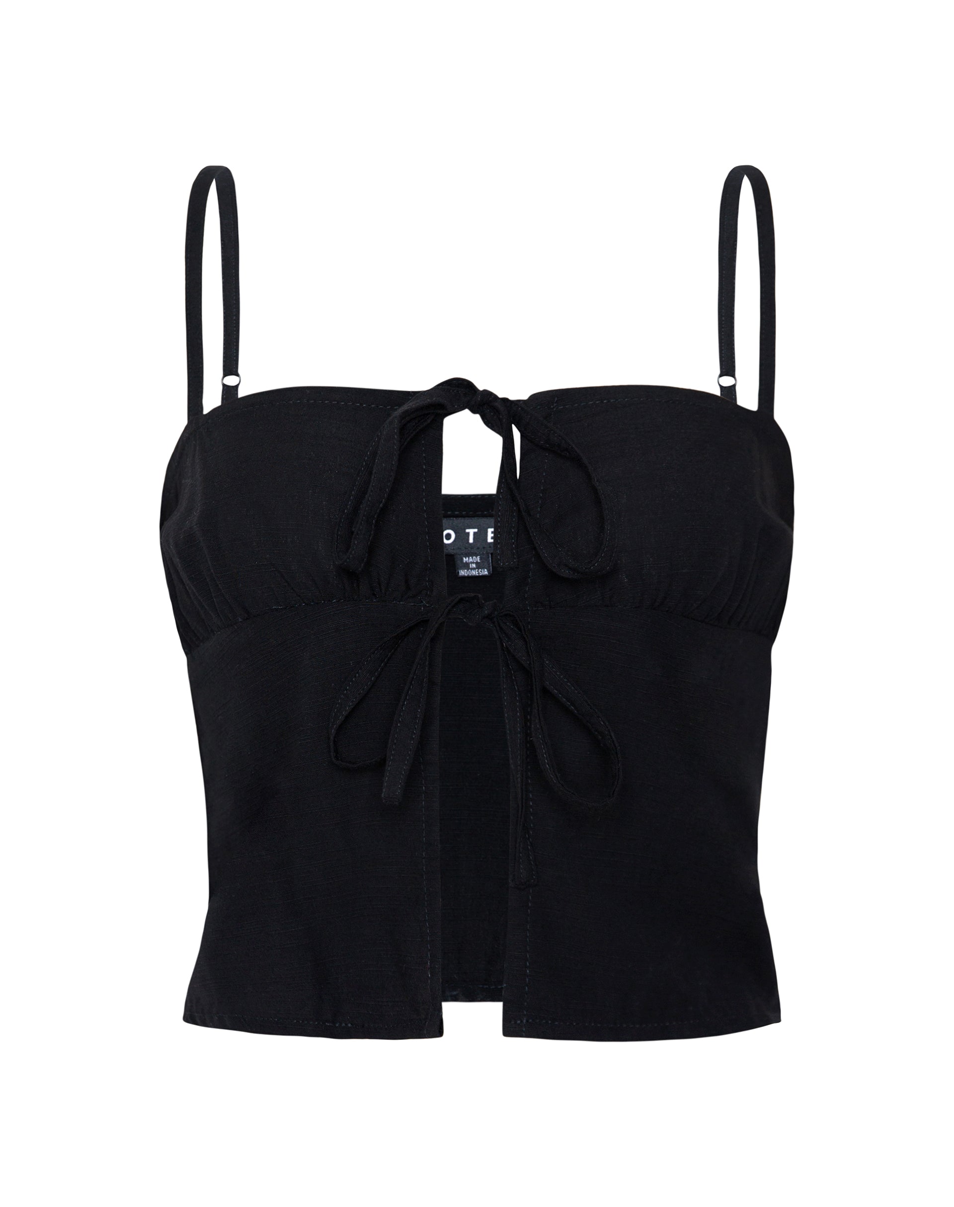 Immagine di Raymi Tie Front Cami Top in nero
