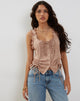 Immagine di Rayna Ruffle Milkmaid Top in Mushroom