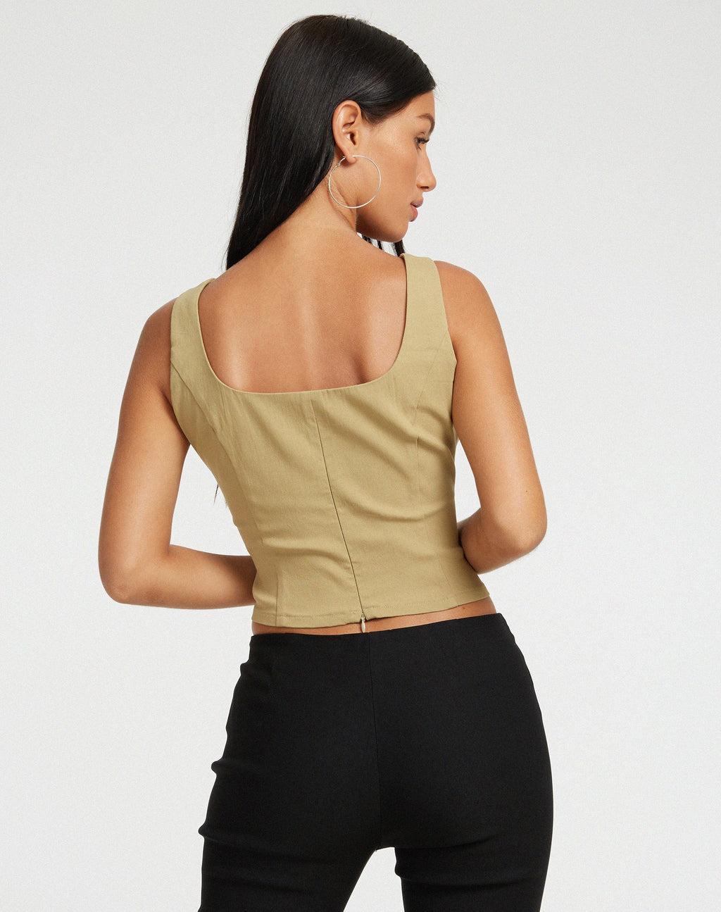 Top corsetto Rayuan in tan