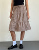 Immagine di Reef Midi Skirt in Mini Gingham Brown