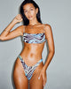 immagine di Reema Bikini Top in Warped Zebra Blue