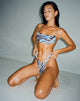 immagine di Farida Bikini Bottom in Warped Zebra Blue