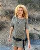 Immagini di Reeta Mini Dress in maglia glitterata Khaki
