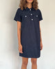 Immagine di Reiga Smock Mini Dress in Denim Indigo