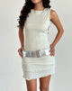 Immagine di Renata Mini Dress in Ivory Shimmer Rib