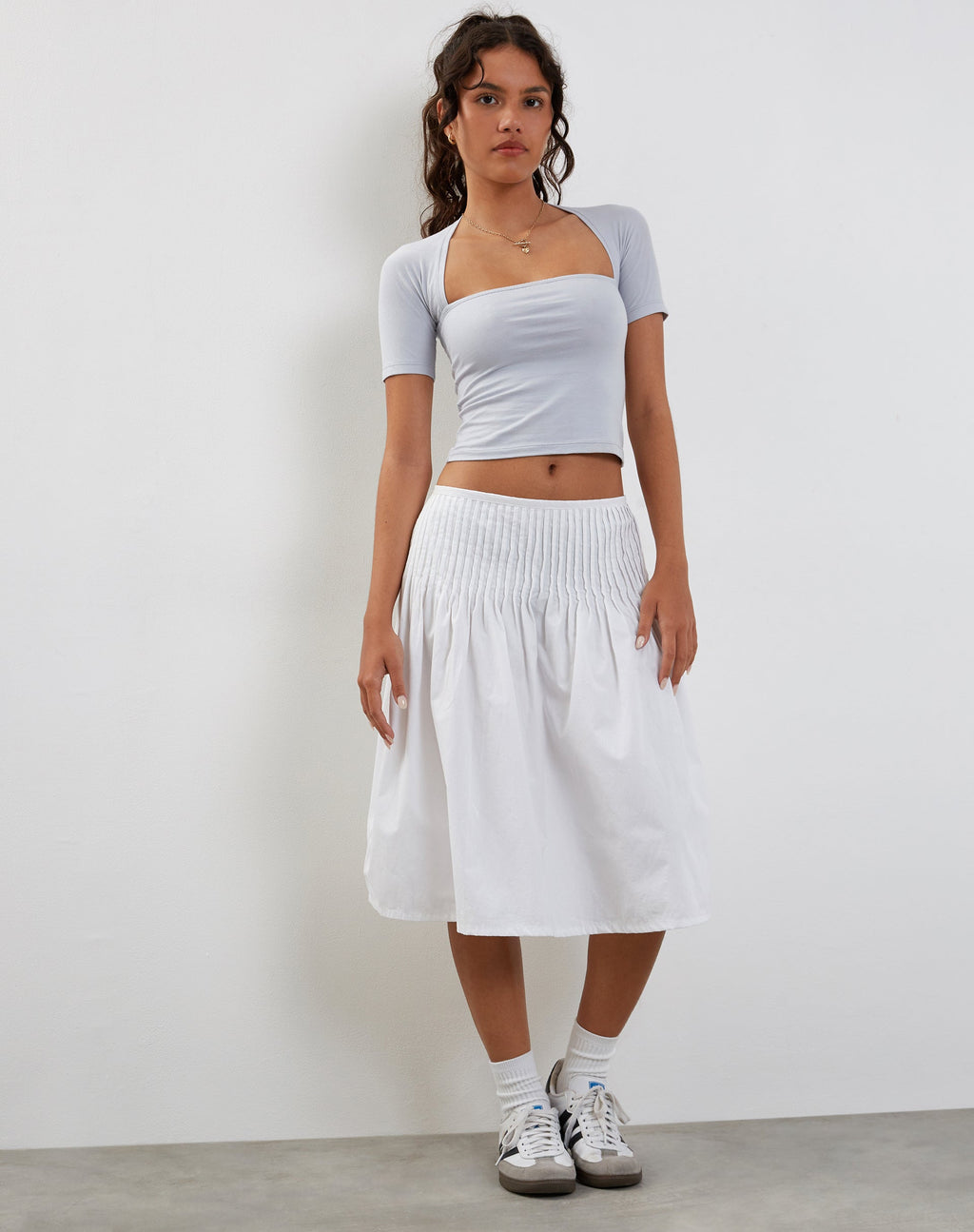 Requa Crop Top in grigio alba