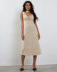 Immagine di Antari Midi Dress in lino ecrù