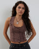 Immagine di Ayara Button Up Cami Top in Deep Taupe