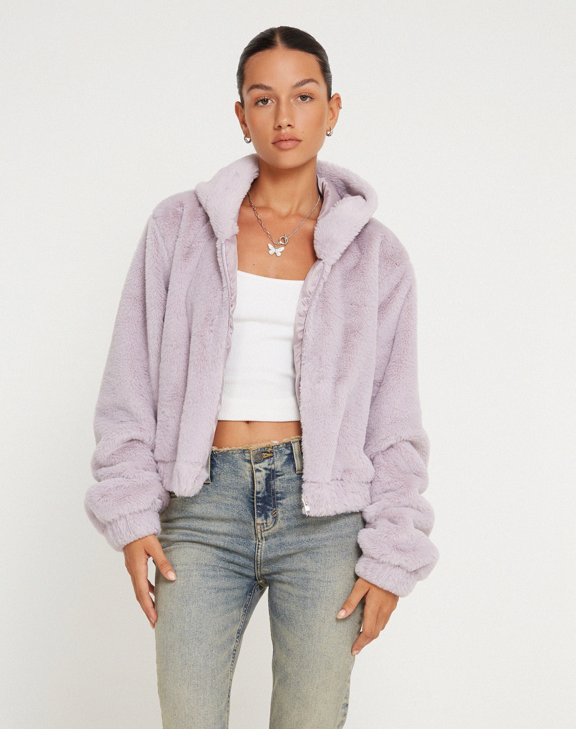 Immagine di Banowa Zip Up Jacket in Lilac
