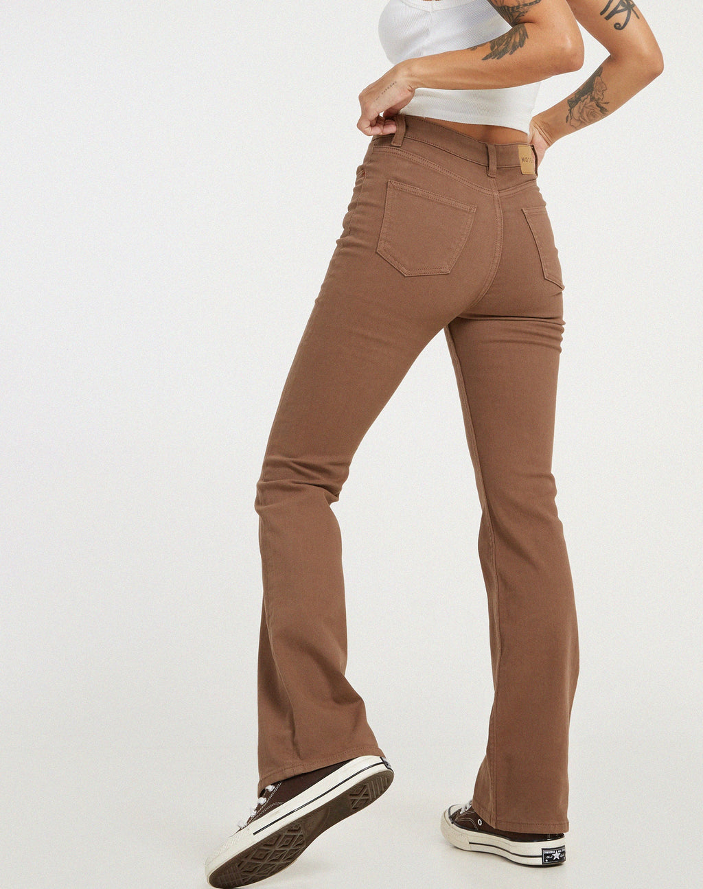 Jeans Bootleg in marrone scuro