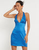 Immagine di Coda Slip Dress in raso blu