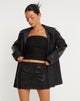 Immagine di Guida Mini Gonna in Drape Sequin Nero