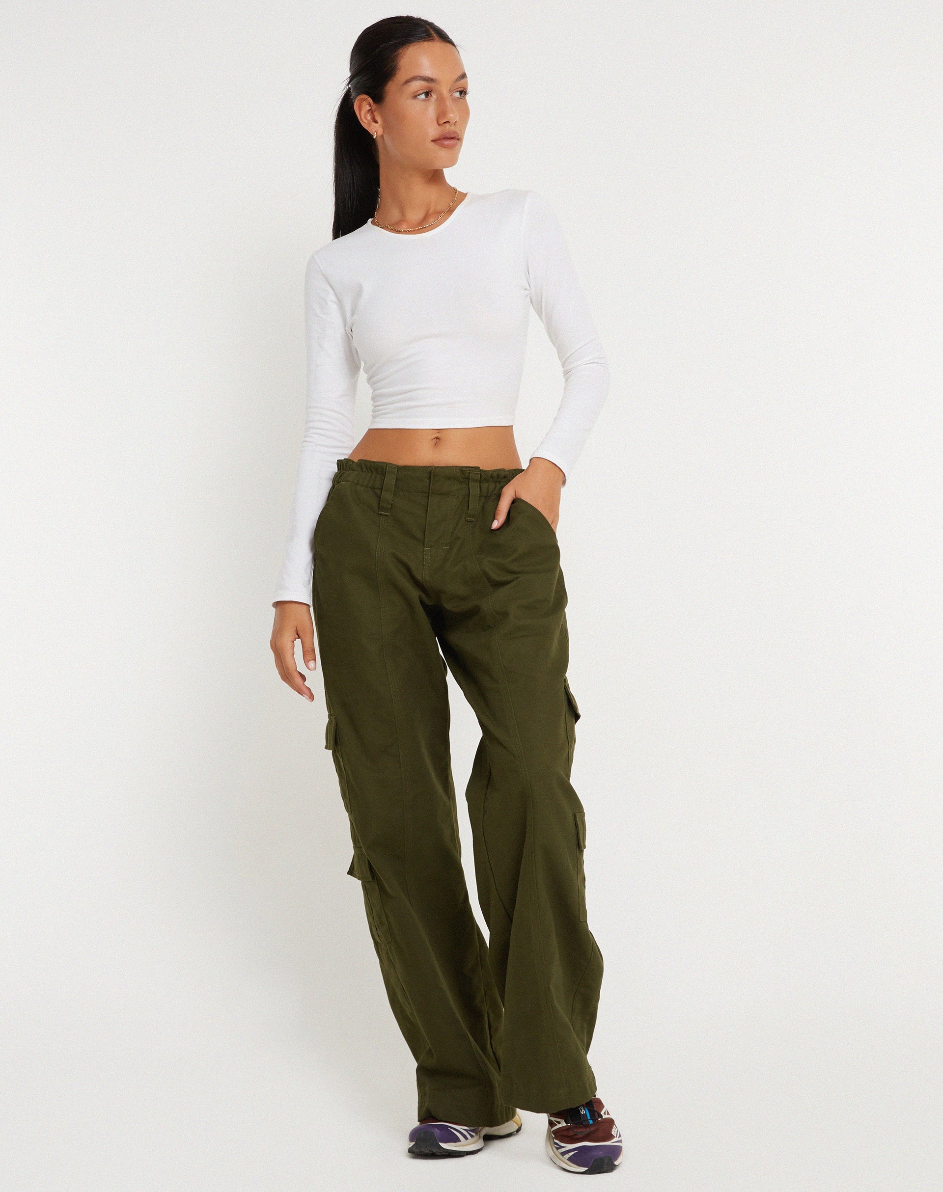 immagine di Hansa Cargo Trouser in Panama Dark Olive