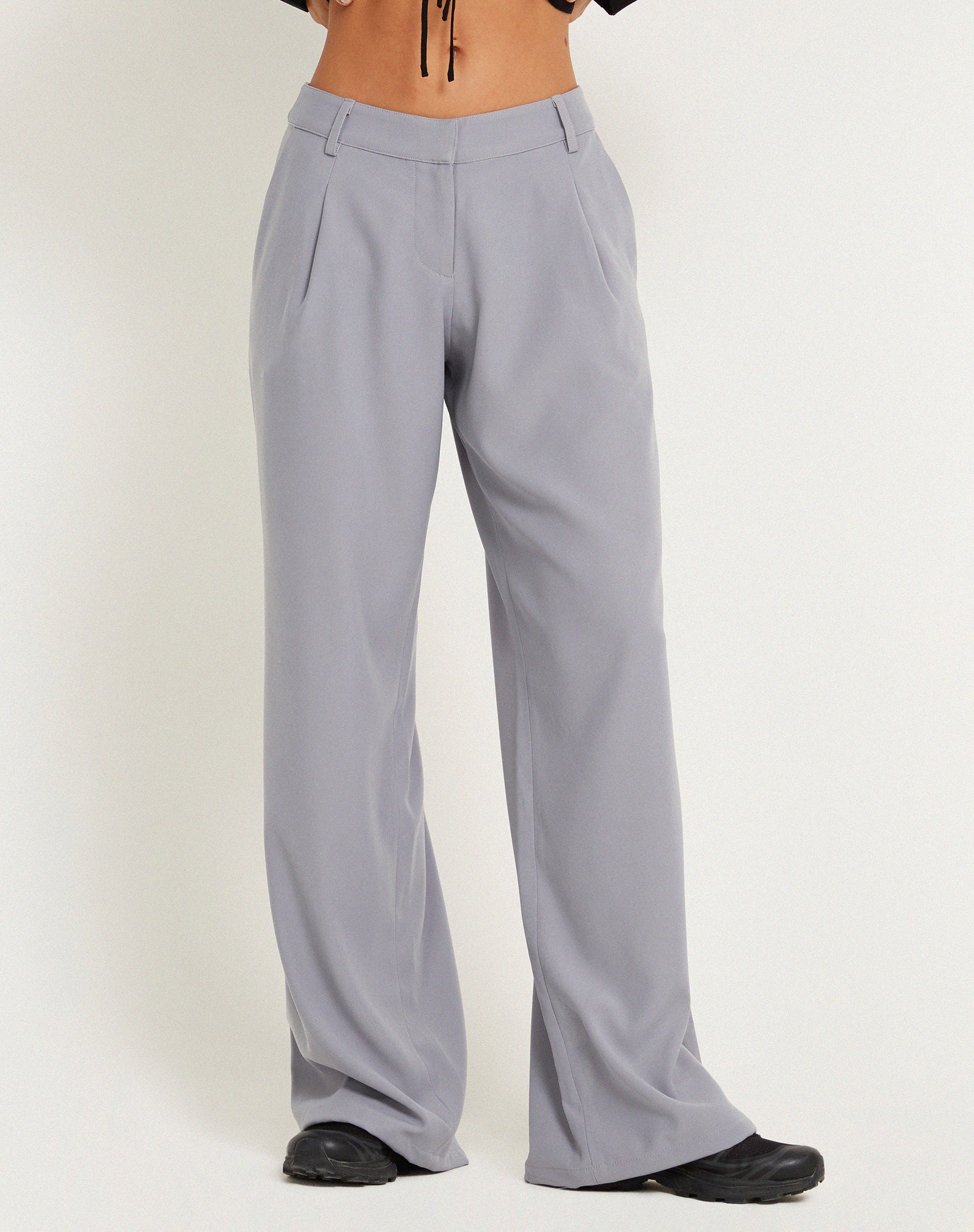 immagine di Hondra Pantalone a gamba larga in grigio chiaro