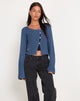 image of Kazayo Top in maglia a maniche lunghe blu notte