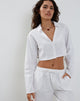 Immagine di Lyse Super Cropped Shirt in Bianco
