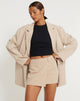 Immagine di Wahip Mini Gonna in morbida sartoria Beige