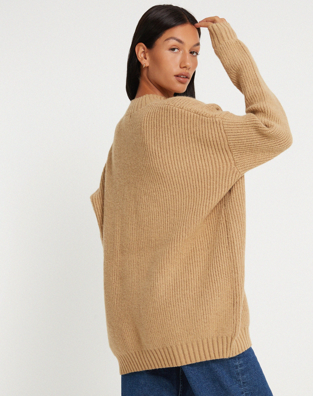 Maglione Mody a costine color tan