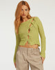immagine di Potina Long Sleeve Cardi in Lime