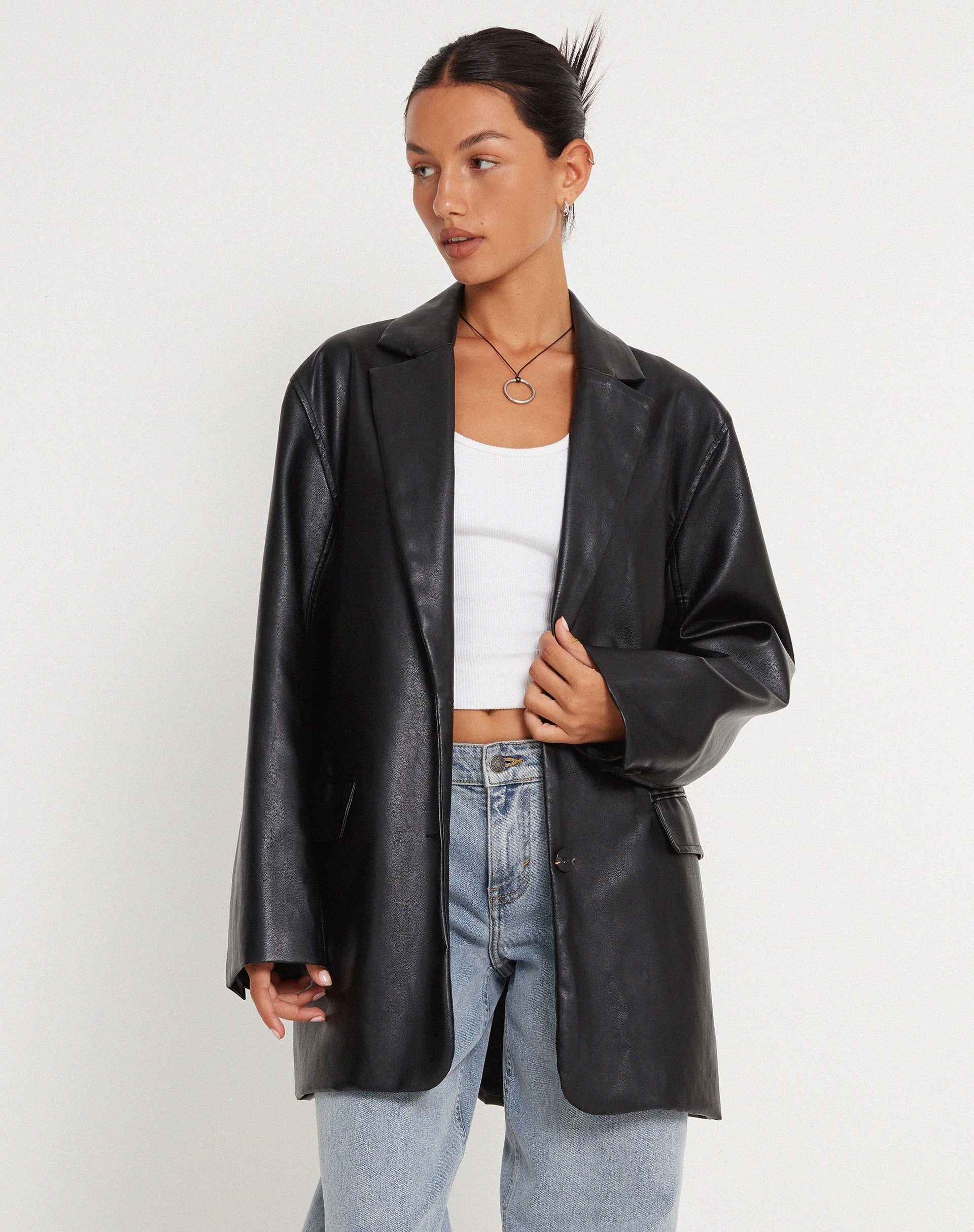 Immagine di Saken Blazer in Pu Black