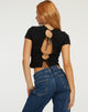Immagine di Surtie Crop Top in lycra nero