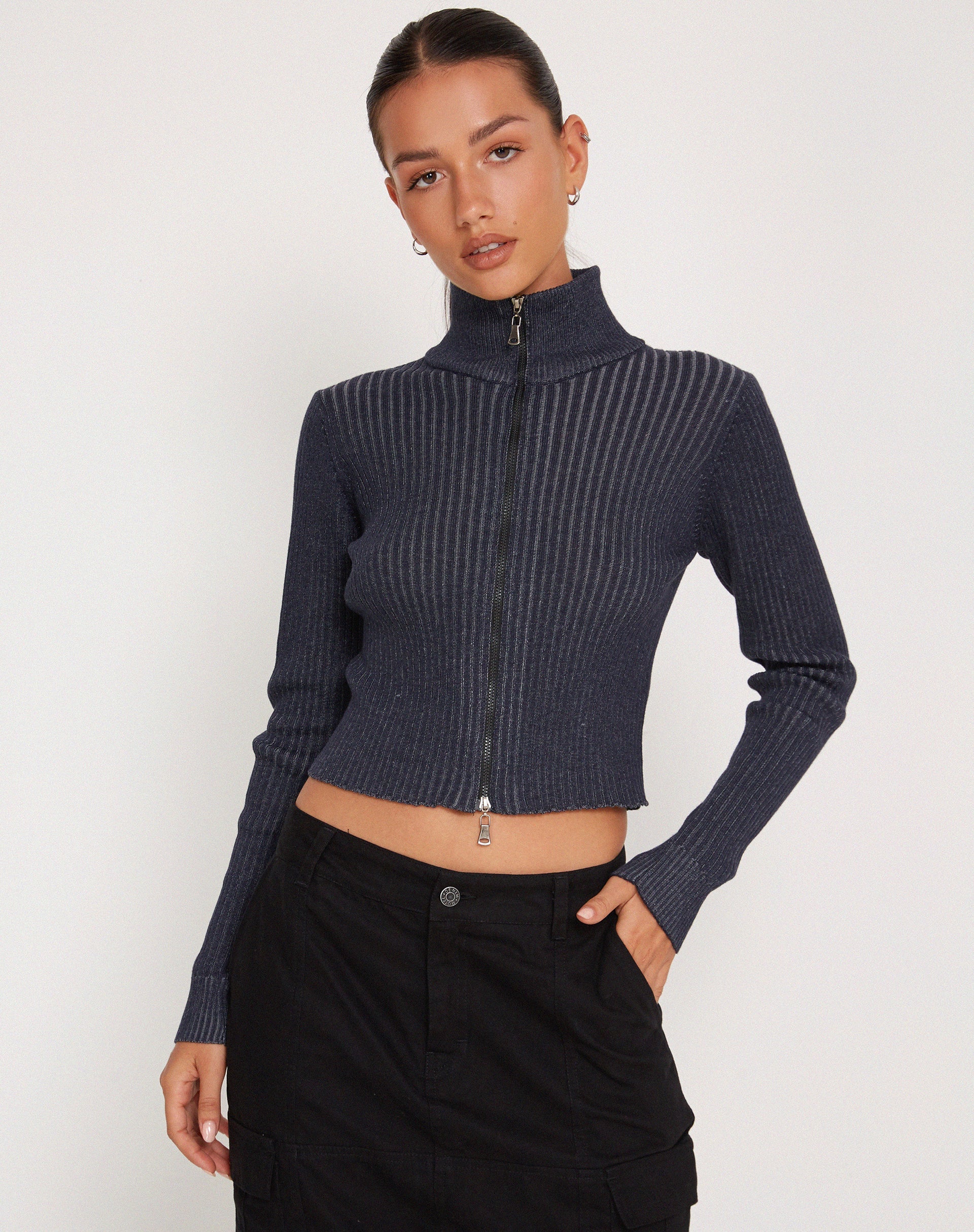 Immagine di Tuzifa, maglione cropped in navy
