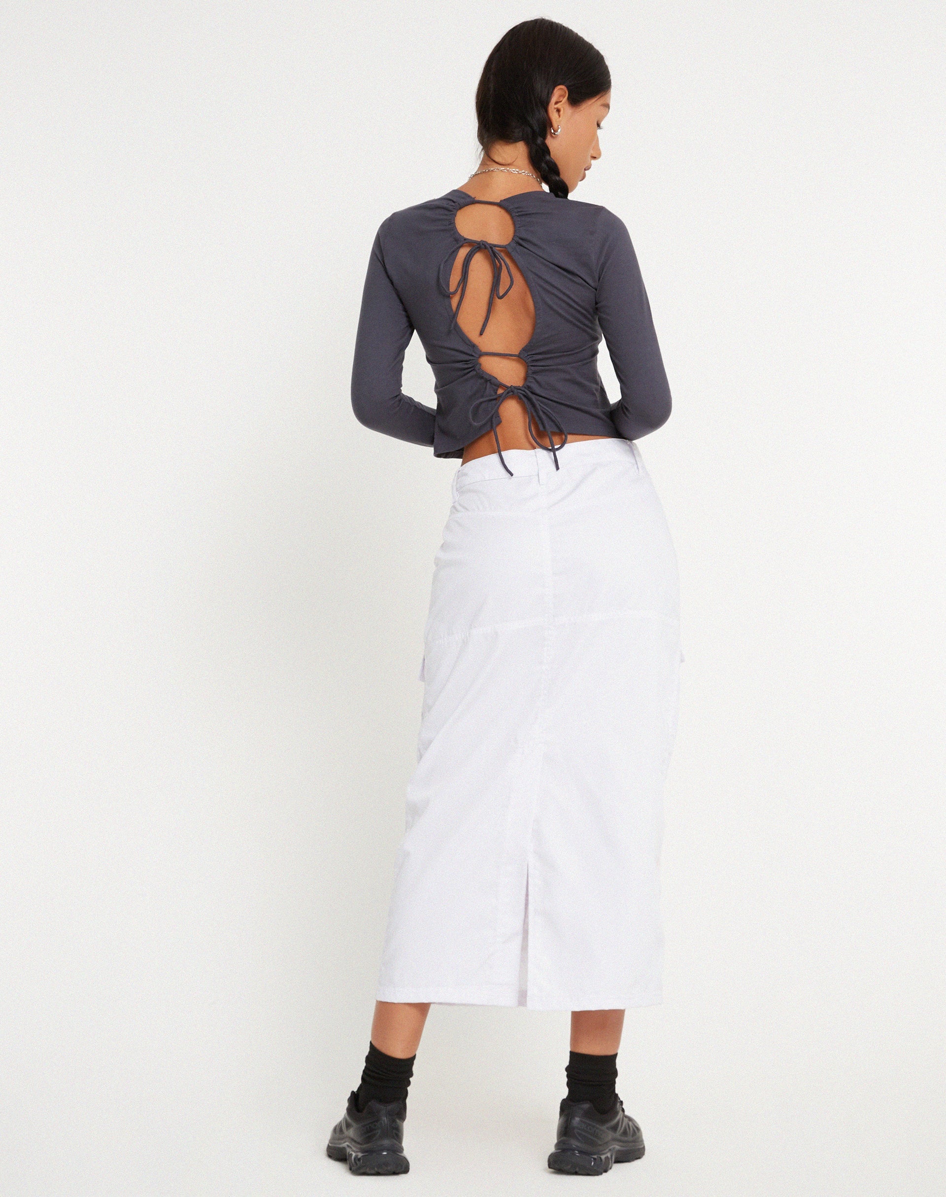 Immagine di Widya Cargo Maxi Gonna in bianco