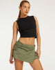 immagine di Zephyr Mini Cargo Skirt in cotone Drill Olive