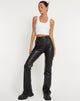 Immagine di Zorea Pantalone in PU nero con cuciture bianche