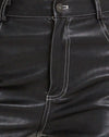 PU nero con cuciture bianche