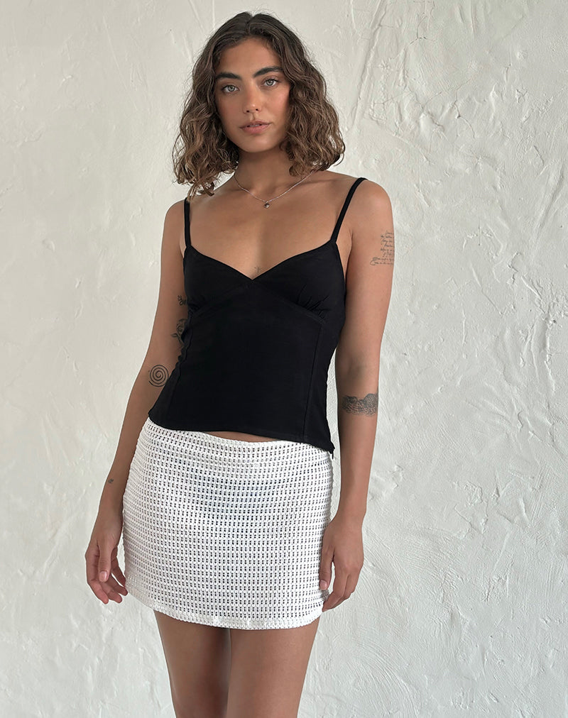 Top cami Rey in nero