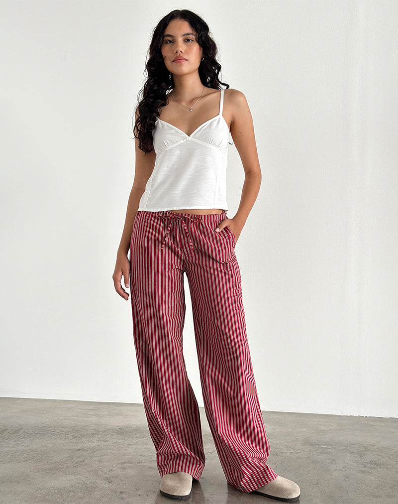 Immagine di Lirura Pantalone casual a righe marrone
