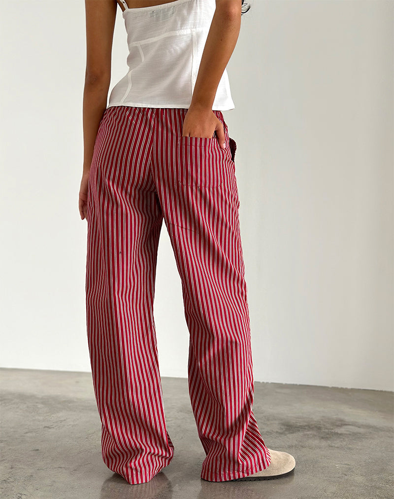 Immagine di Lirura Pantalone casual a righe marrone