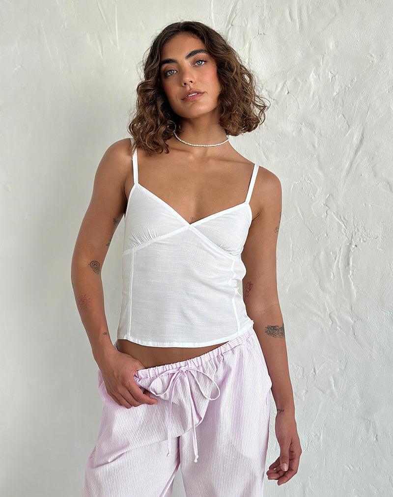 Top cami Rey in avorio