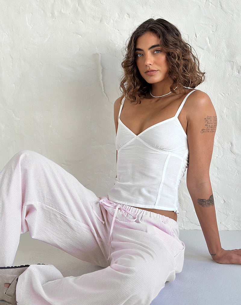 Top cami Rey in avorio