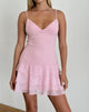 Immagine di Riasi Mini Abito con volant in chiffon rosa baby