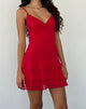 Immagine di Riasi Mini abito con volant in chiffon rosso