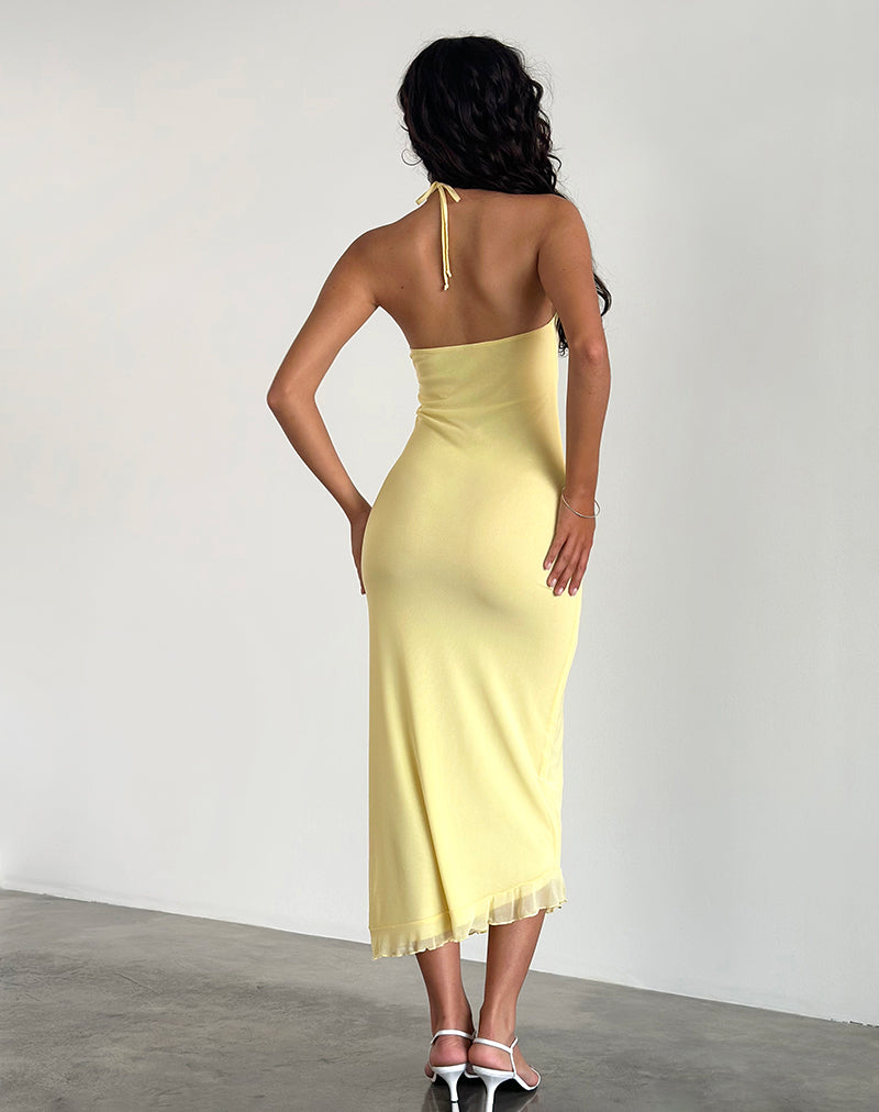 immagine di Ribka Midi Dress in Mesh Lemon