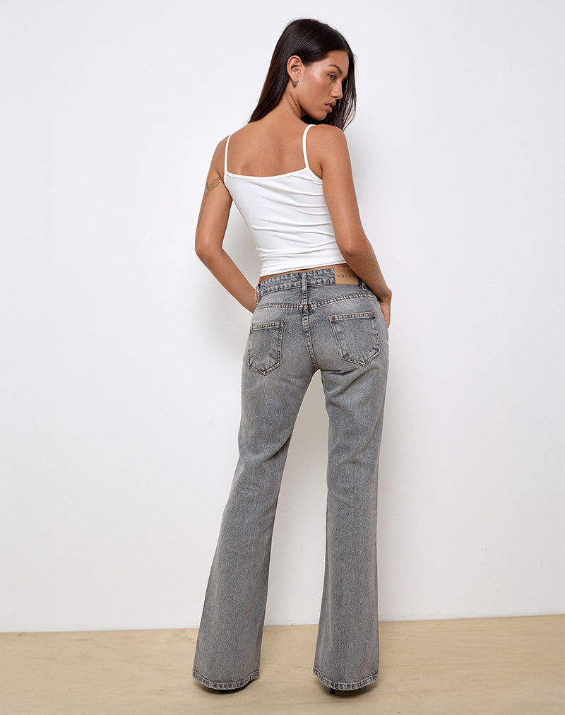 Immagine di Rigid Jeans a vita bassa in lavaggio grigio