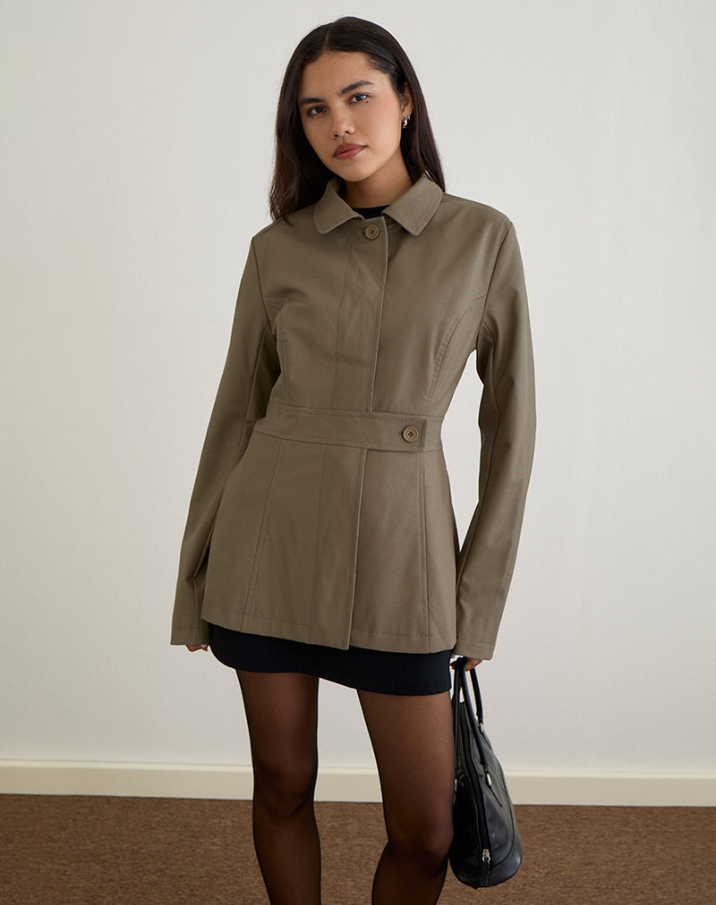 Cappotto Riku in PU Mushroom