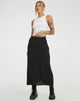 immagine di Rindu Midi Skirt in Satin Rose Nero