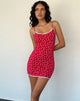 Immagine di Riniki Bodycon Mini Dress in Heart Red